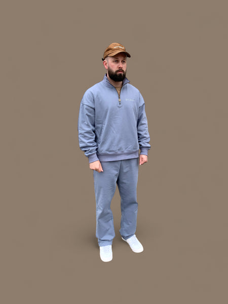 Adjustable Hem Sweatpants - Slate Blue