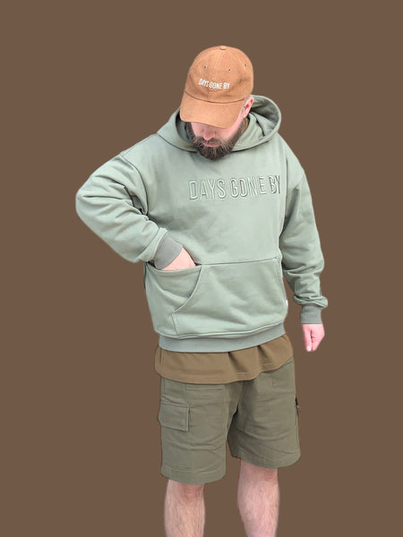 Double Concealed Pocket Hoodie - Sage Green