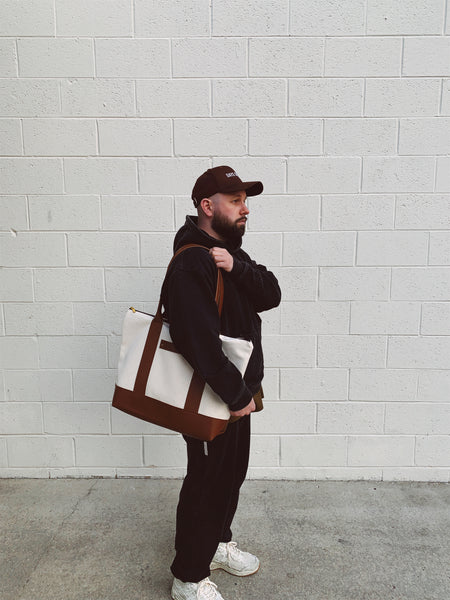 Traveler Tote Bag - Natural/Brown