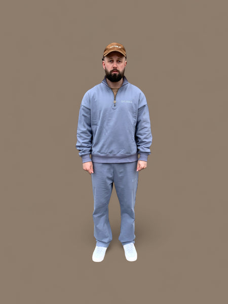 Adjustable Hem Sweatpants - Slate Blue