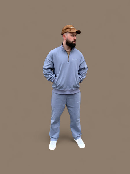 Quarter Zip Pullover - Slate Blue