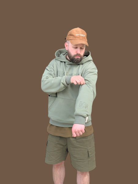 Double Concealed Pocket Hoodie - Sage Green