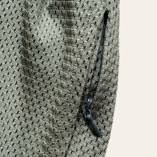 Concealed Pocket Mesh Shorts - Dark Olive