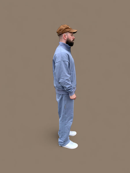 Adjustable Hem Sweatpants - Slate Blue