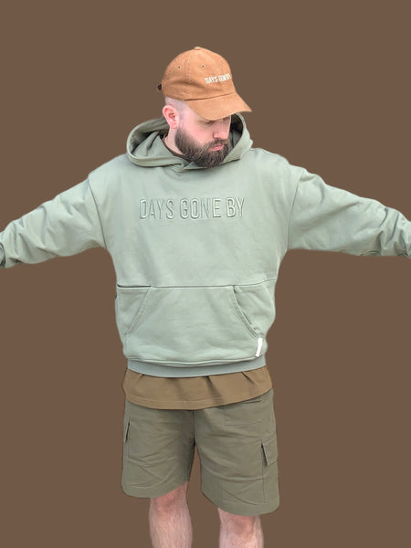 Double Concealed Pocket Hoodie - Sage Green
