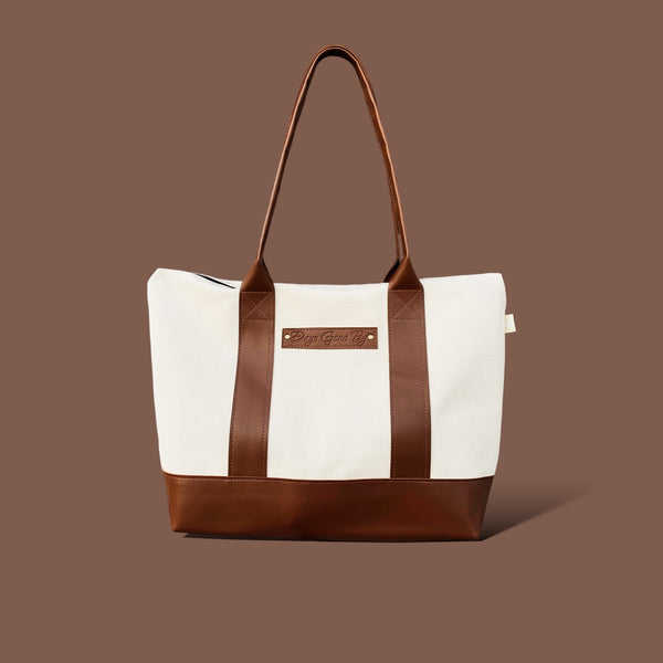 Traveler Tote Bag - Natural/Brown