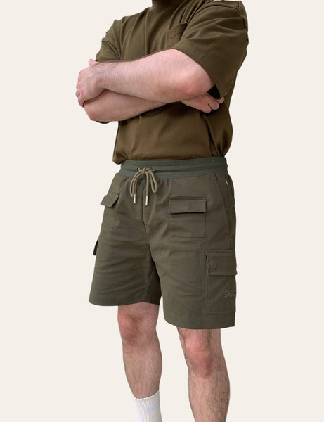 Utility Cargo Shorts - Military Green
