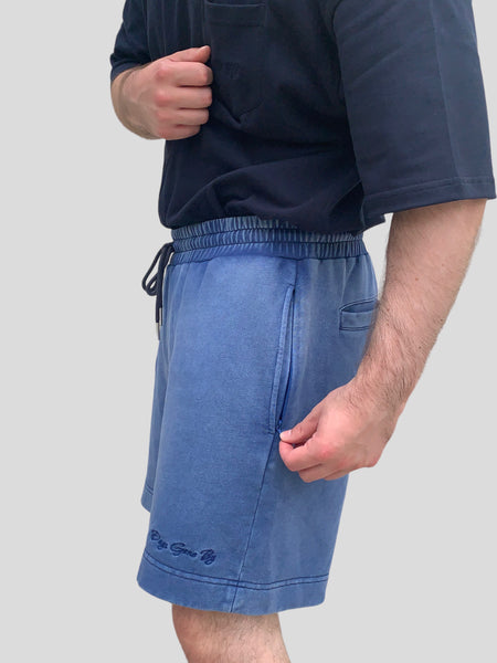 Concealed Pocket French Terry Shorts - Washed Navy