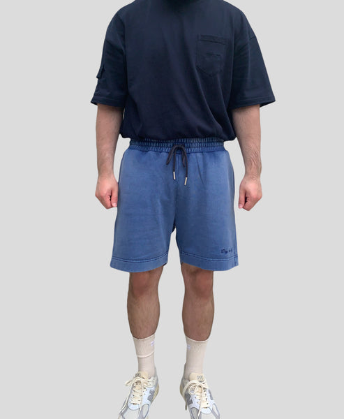 Concealed Pocket French Terry Shorts - Washed Navy