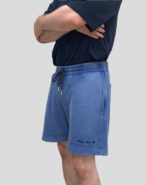 Concealed Pocket French Terry Shorts - Washed Navy