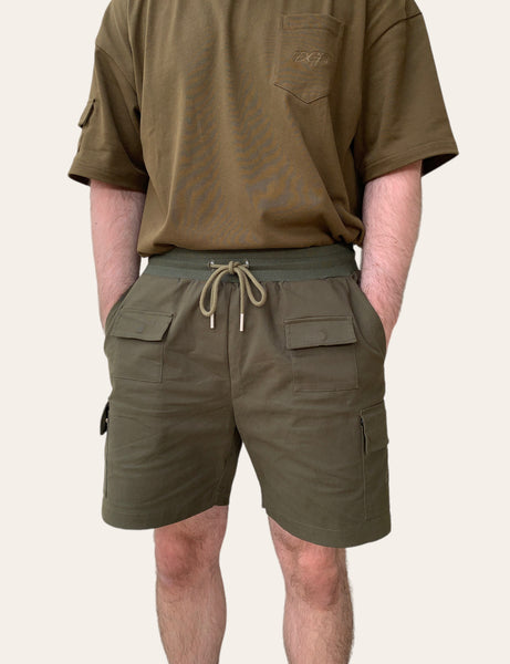 Utility Cargo Shorts - Military Green