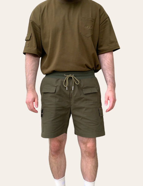 Utility Cargo Shorts - Military Green