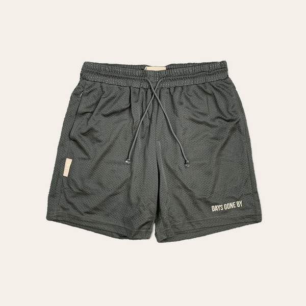 Concealed Pocket Mesh Shorts - Dark Grey