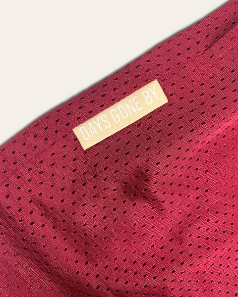 Concealed Pocket Mesh Shorts - Burgundy