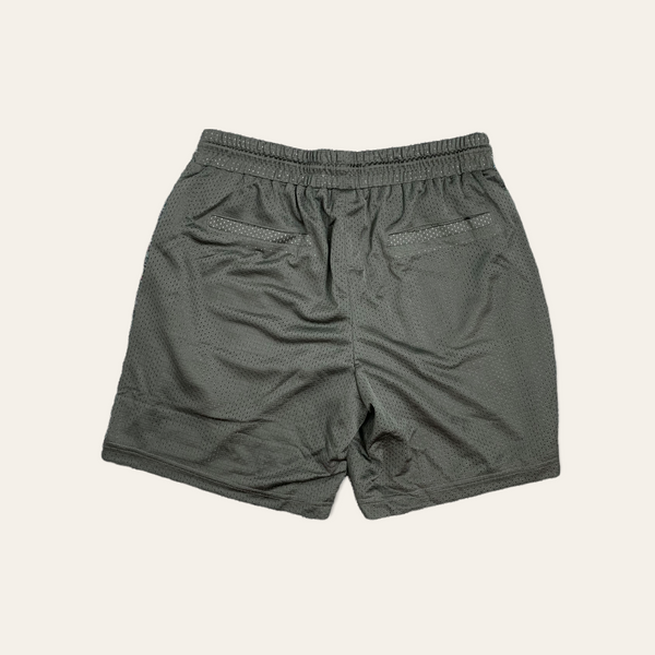 Concealed Pocket Mesh Shorts - Dark Grey