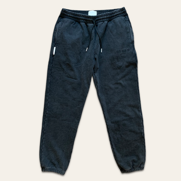 Concealed Pocket Sweatpants - Washed Black