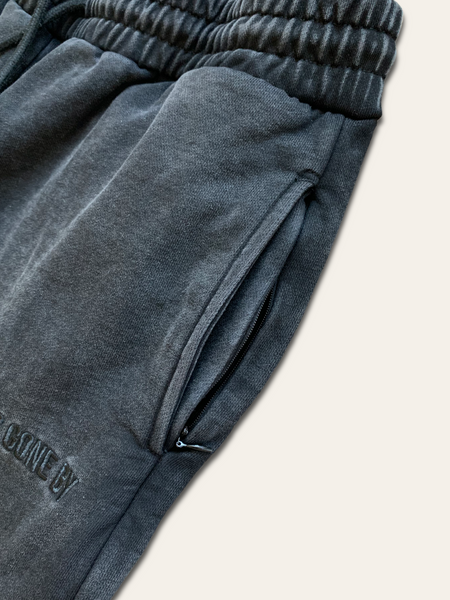 Concealed Pocket Sweatpants - Washed Black