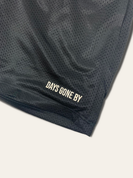Concealed Pocket Mesh Shorts - Black