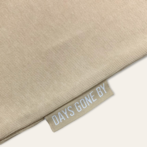 Oversized Script Logo Tee - Beige