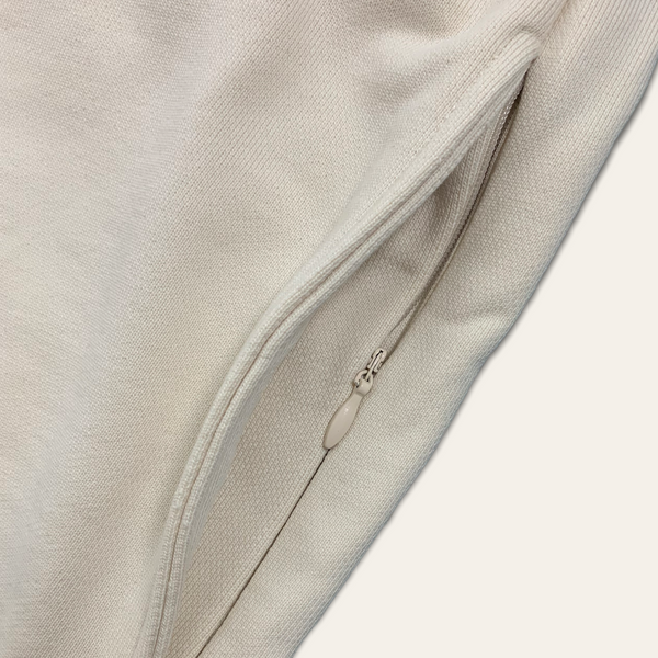 Concealed Pocket French Terry Shorts - Cream
