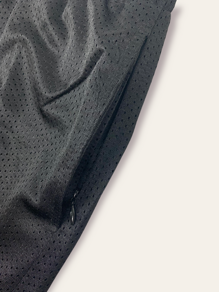 Concealed Pocket Mesh Shorts - Black
