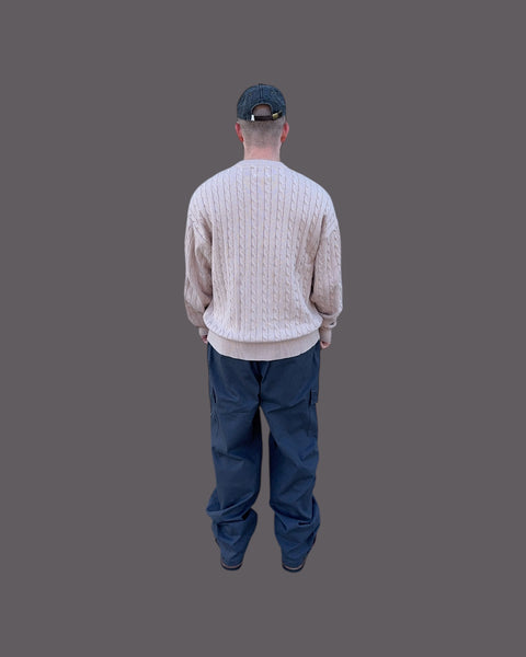 Cable-Knit Sweater - Beige