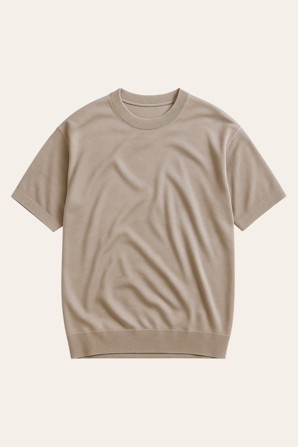 Merino Wool T-Shirt - Beige