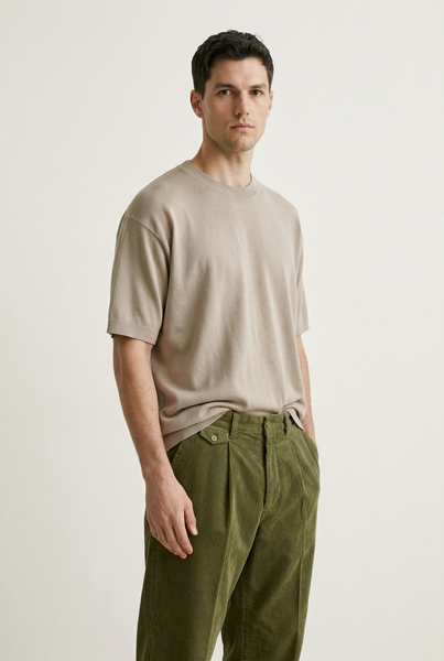 Merino Wool T-Shirt - Beige