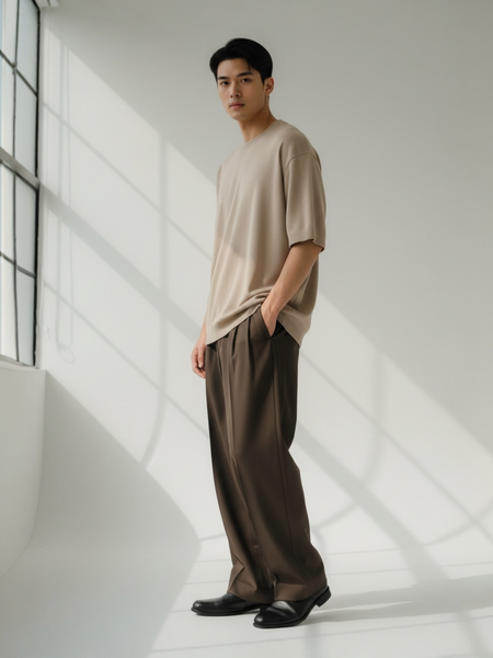 Merino Wool T-Shirt - Beige