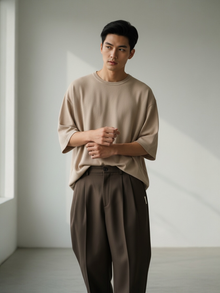 Merino Wool T-Shirt - Beige