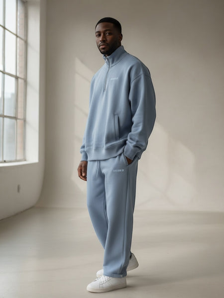 Adjustable Hem Sweatpants - Slate Blue