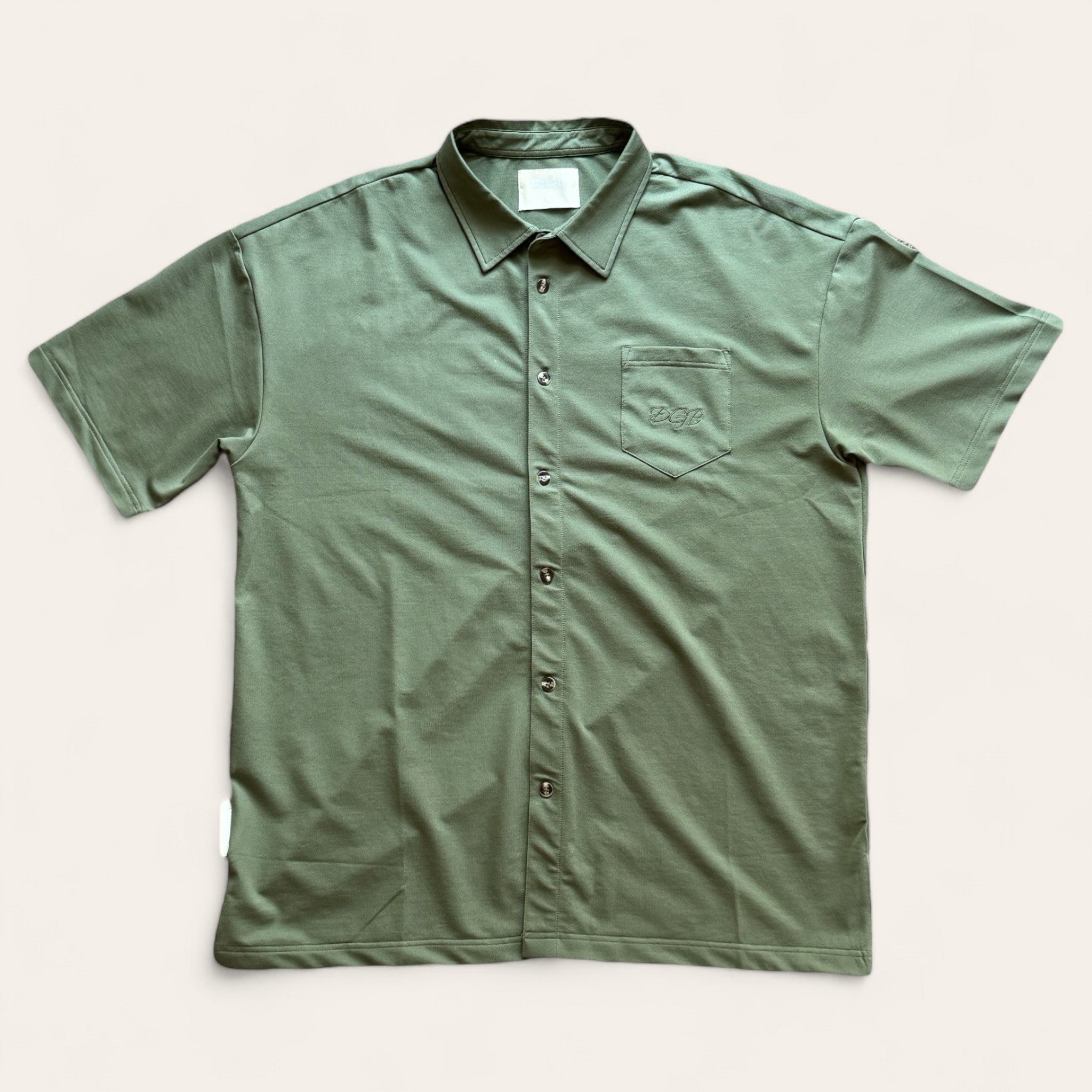 Arthur SS Button Up - Olive Green