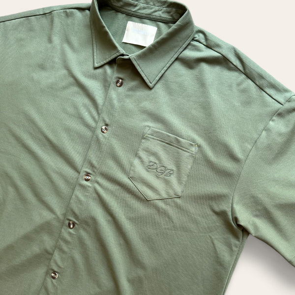 Arthur SS Button Up - Olive Green