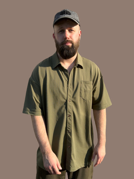 Arthur SS Button Up - Olive Green