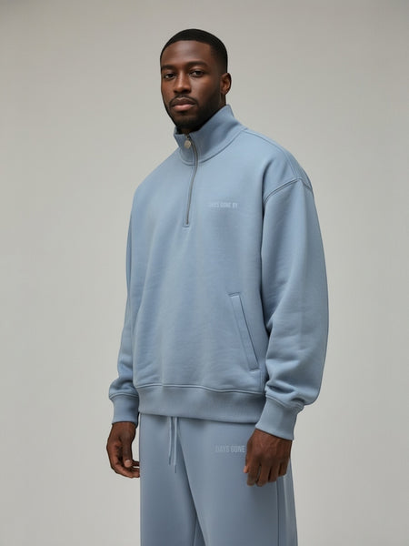 Quarter Zip Pullover - Slate Blue