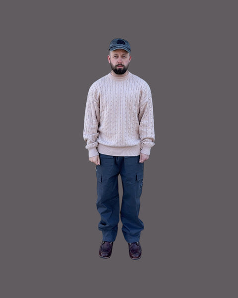 Cable-Knit Sweater - Beige