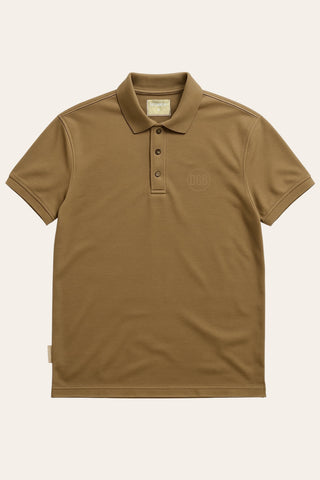 Relaxed Fit SS Polo - Tan