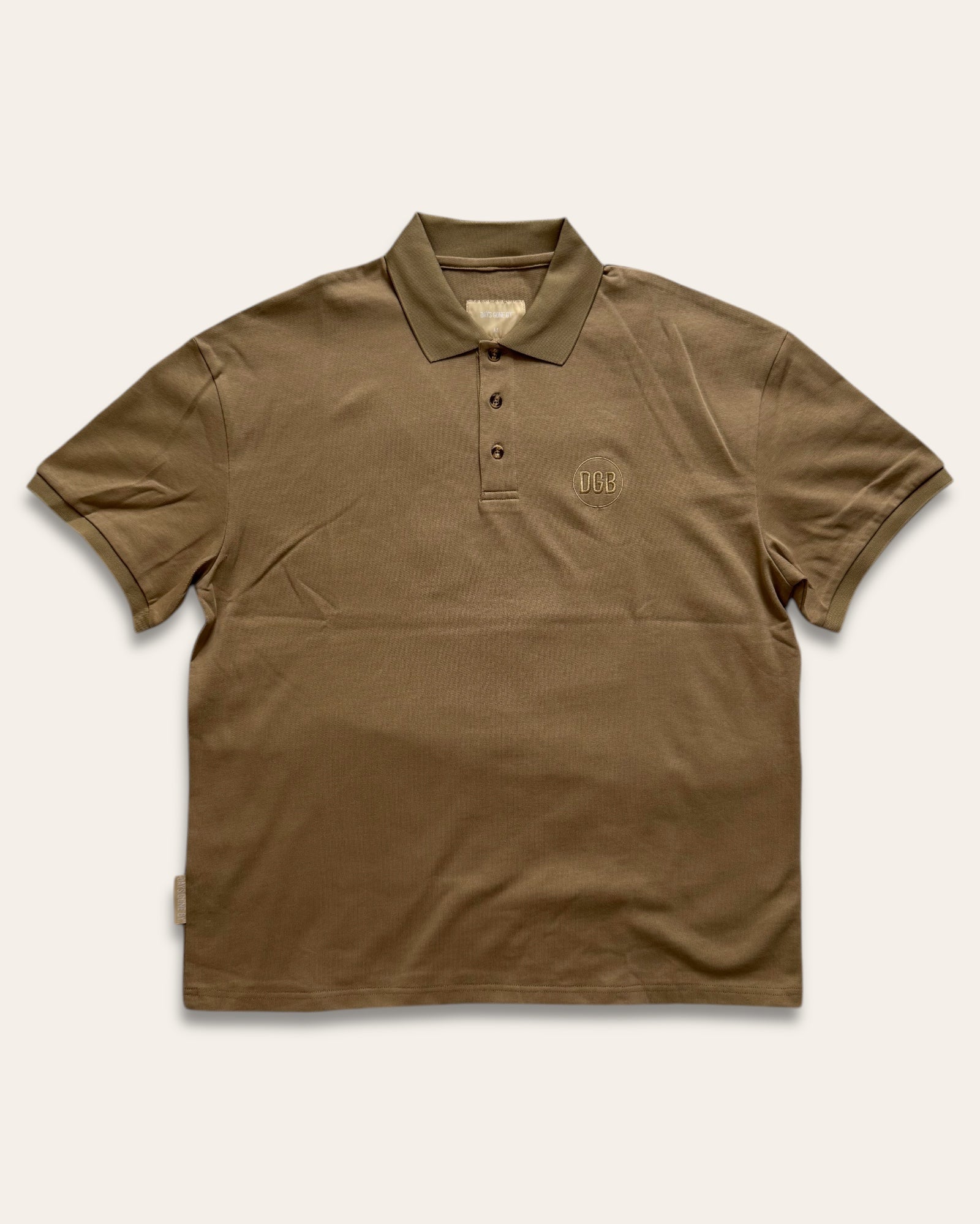 Relaxed Fit SS Polo - Beige