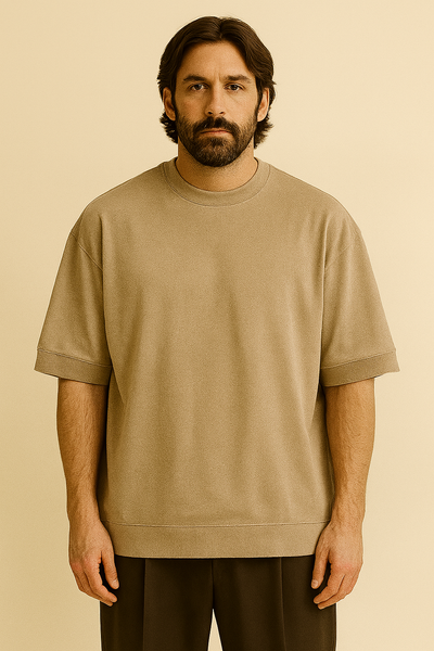 Merino Wool T-Shirt - Beige