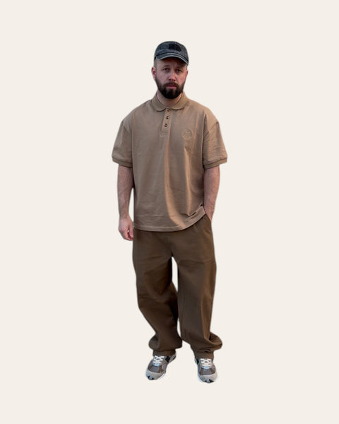 Relaxed Fit SS Polo - Beige