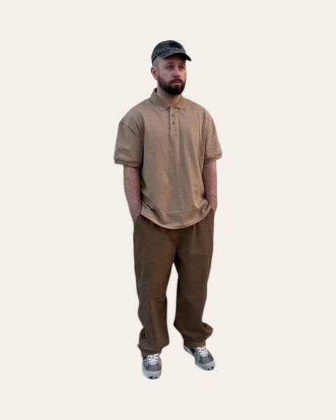 Relaxed Fit SS Polo - Beige