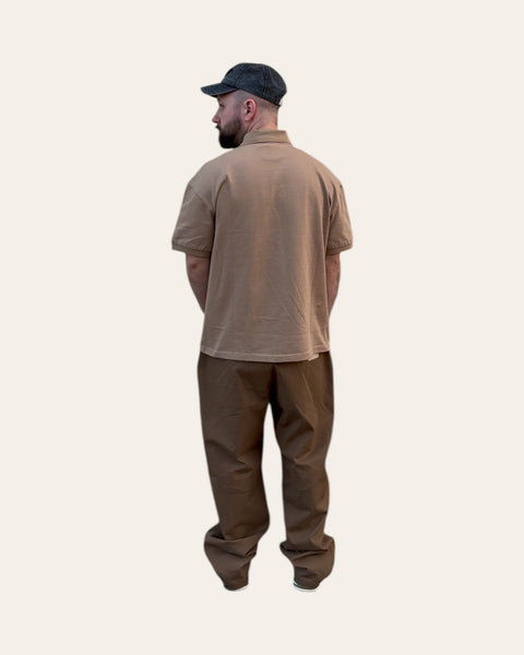 Relaxed Fit SS Polo - Beige