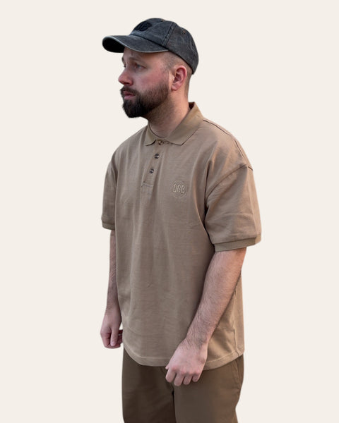 Relaxed Fit SS Polo - Beige