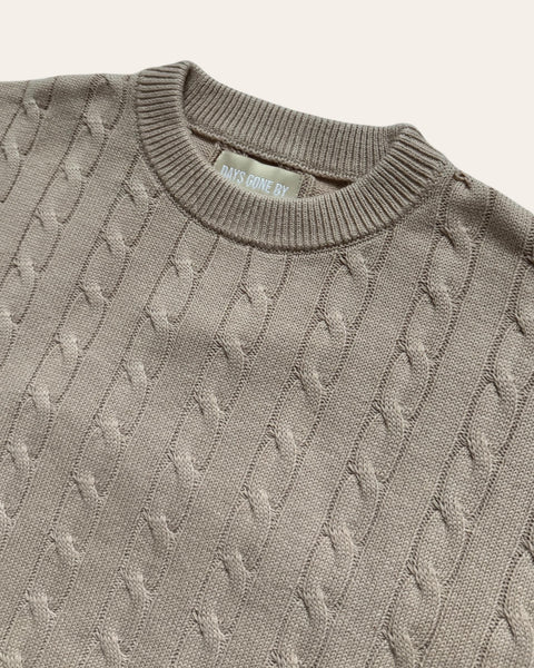 Cable-Knit Sweater - Beige