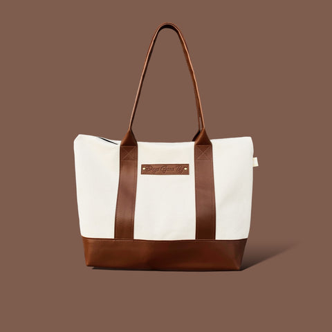 Traveler Tote Bag - Natural/Brown