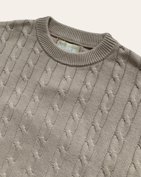 Cable Knit Sweater - Beige