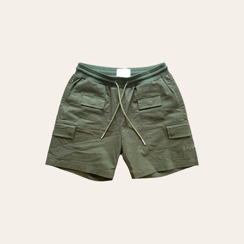 Utility Cargo Shorts - Military Green