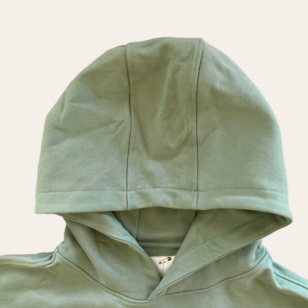 Double Concealed Pocket Hoodie - Sage Green